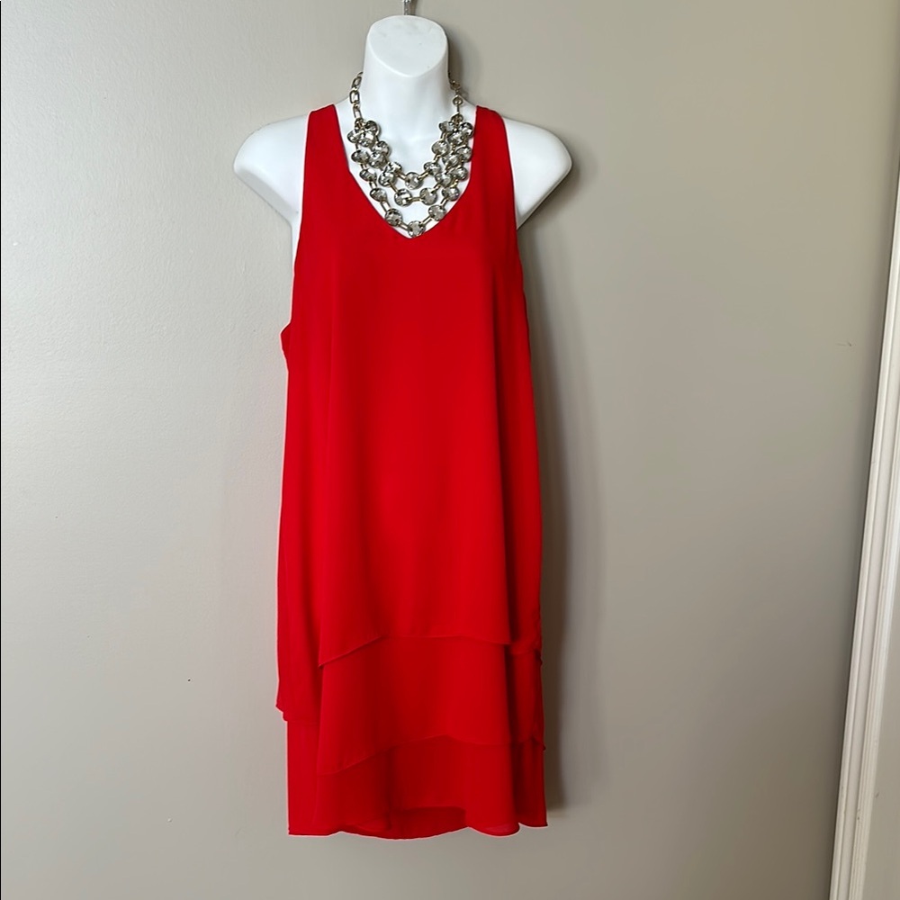 Carolina Belle Red V-Neck Sleeveless Midi Sundress